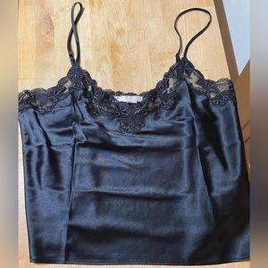 silky black VICTORIA SECRET laced top.